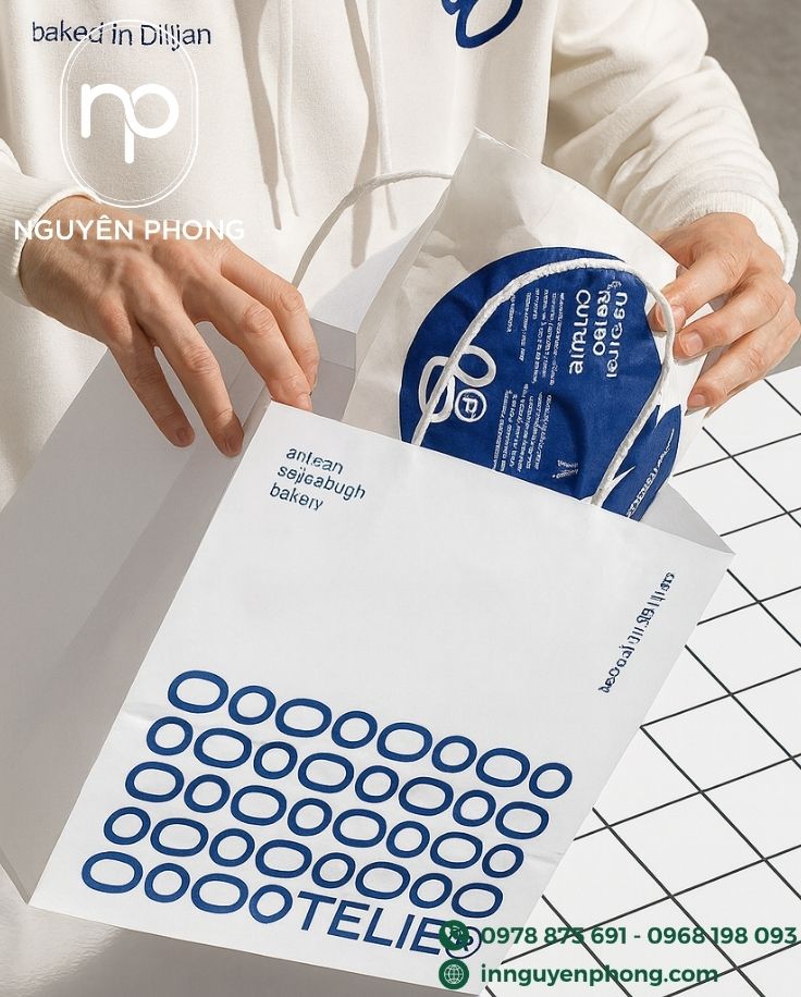 Mẫu túi giấy đựng cà phê thiết kế 